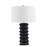 Dainolite Terence 1 Light Incandescent Table Lamp, Black/White