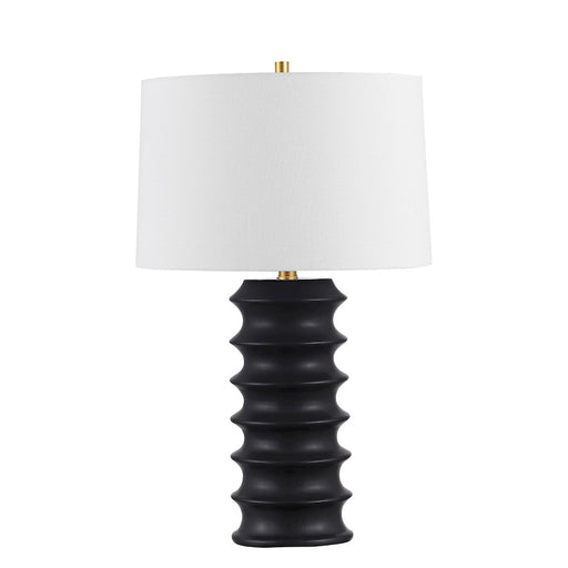 Dainolite Terence 1 Light Incandescent Table Lamp, Black/White