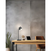 Dainolite Tram 6in 1-Light LED Task Lamp | Modern Matte Black Metal | Bedroom & Office Desk | 6 x 6 x 13 in | Model TRM-175LEDT-MB