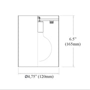 Dainolite Theron 5in 1-Light Flush Mount | Contemporary Matte Black Metal | Hallway & Bathroom Ceiling Light | 5 x 5 x 5 in | Model TRN-41FH-MB