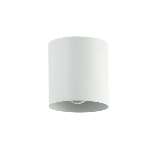 Dainolite Theron 5in 1-Light Flush Mount | Contemporary Matte White Metal | Hallway & Bedroom Ceiling Light | 5 x 5 x 6.5 in | Model TRN-41FH-MW