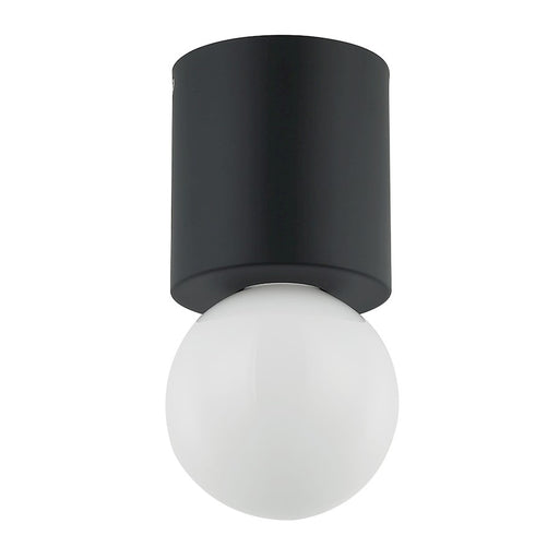 Dainolite Theron 5in 1-Light Flush Mount | Contemporary Matte Black Metal | Ceiling Hallway & Bathroom | 5 x 5 x 5 in | Model TRN-51FH-MB