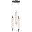 Dainolite Typha 3 Light Multi Pendant, Matte Black/White - TYA-1230LEDP-MB