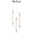 Dainolite Typha 3 Light Multi Pendant, Polished Chrome/White - TYA-1230LEDP-PC