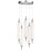 Dainolite Typha 5 Light Multi Pendant, Polished Chrome/White - TYA-1250LEDP-PC