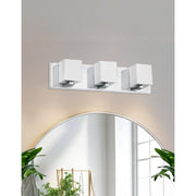 Dainolite 19in 3-Light Vanity Light | Polished Chrome and Frosted Glass | Bathroom & Powder Room | 19 x 4 x 4.5 in | Model V1230-3W-PC