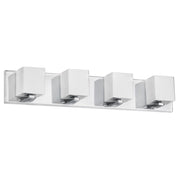 Dainolite 26in 4-Light Vanity Light | Polished Chrome and Frosted Glass | Bathroom Vanity | 4.5 x 4 x 26 in | Model V1230-4W-PC