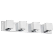 Dainolite 26in 4-Light Vanity Light | Polished Chrome and Frosted Glass | Bathroom Vanity | 4.5 x 4 x 26 in | Model V1230-4W-PC