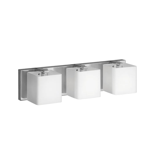 Dainolite V1233 19in 3-Light Vanity Light | Modern Polished Chrome and White Opal Glass | Bathroom Vanity | 19 x 4.75 in | Model V1233-3W-PC