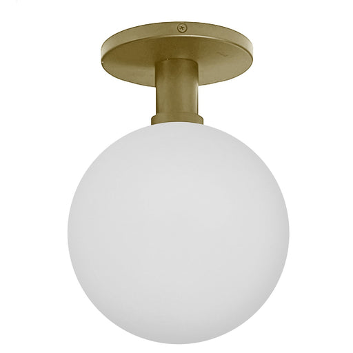 Dainolite Vida 9in 1-Light LED Wall Sconce | Contemporary Aged Brass Metal and White Glass | Bathroom & Hallway | 9 x 7 x 7 in, 5W | Model VDA-75LEDW-AGB