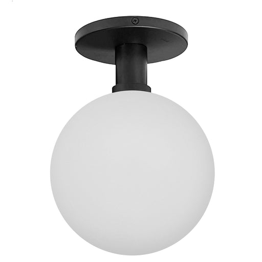 Dainolite Vida 9in 1-Light LED Wall Sconce | Contemporary Matte Black Metal and White Glass | Bathroom & Hallway Accent Light | 200 | Model VDA-75LEDW-MB