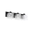 Dainolite Veda 3 Light Bath/Vanity, Matte Black/Clear - VED-223W-MB-CLR