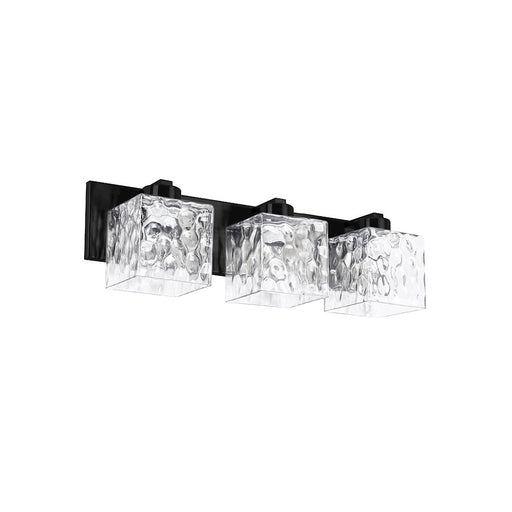 Dainolite Veda 3 Light Bath/Vanity, Matte Black/Clear - VED-223W-MB-CLR