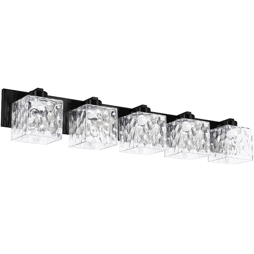 Dainolite Veda 5 Light Bath/Vanity, Matte Black/Clear - VED-365W-MB-CLR