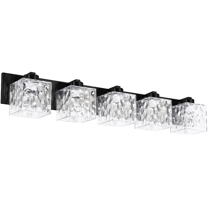 Dainolite Veda 5 Light Bath/Vanity, Matte Black/Clear - VED-365W-MB-CLR