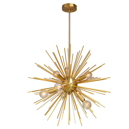 Dainolite Vega 24in 8-Light Pendant | Painted Gold and Vintage Bronze Steel | Kitchen Island & Dining Room | 24 x 24 x 24 in | Model VEG-248P-GLD-VB