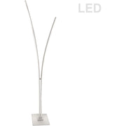 Dainolite Vincent 65in 1-Light Floor Lamp | Modern Matte White and White Acrylic | Living Room & Bedroom | 2500 Lumens 3000K | Model VIN-6536LEDF-MW