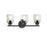 Dainolite Vallora 3 Light Bath/Vanity, Matte Black/Clear