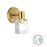 Dainolite Vallora 1 Light Bath/Vanity, Aged Brass/Clear