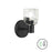 Dainolite Vallora 1 Light Bath/Vanity, Matte Black/Clear