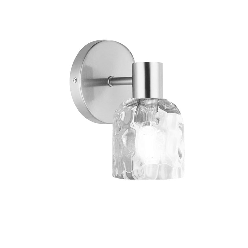 Dainolite Vallora 8in 1-Light Vanity Light | Transitional Polished Chrome and Clear Glass | Bathroom & Powder Room | Model VLA-81W-PC-CLR