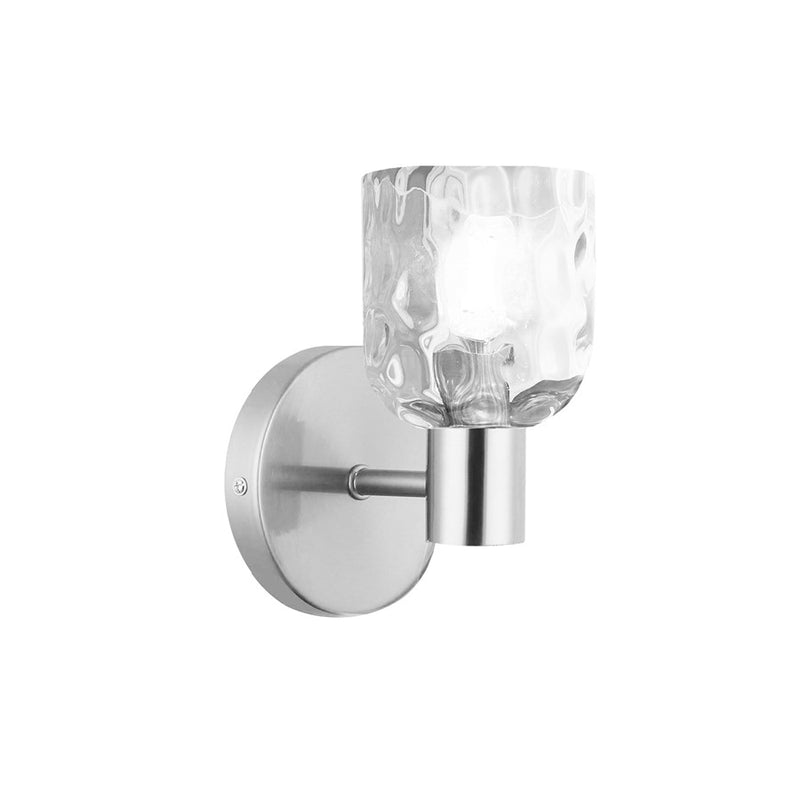 Dainolite Vallora 8in 1-Light Vanity Light | Transitional Polished Chrome and Clear Glass | Bathroom & Powder Room | Model VLA-81W-PC-CLR