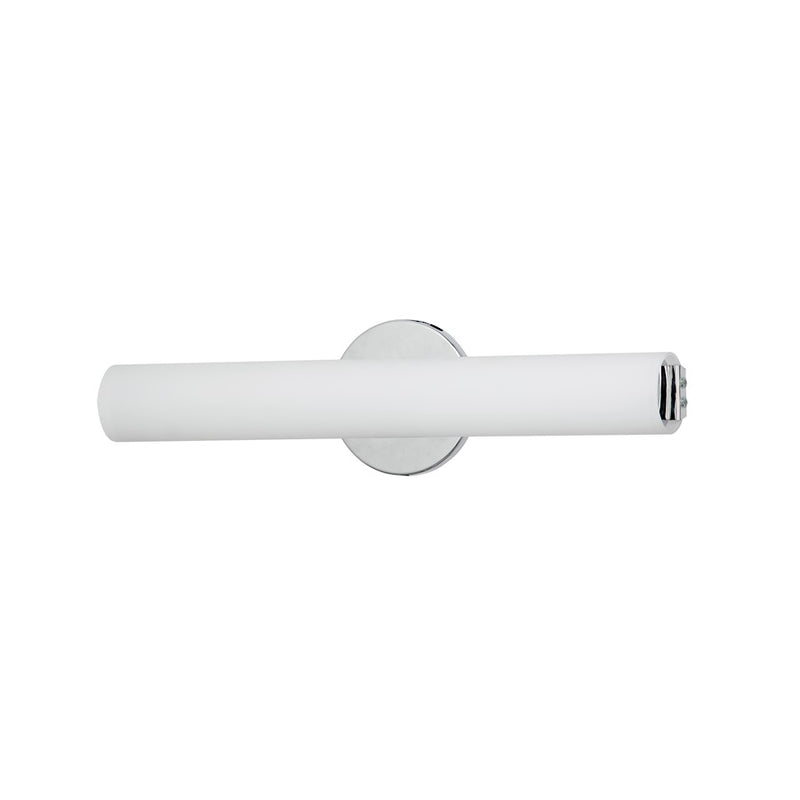 Dainolite VLD-174 18in 1-Light LED Vanity Light | Modern Polished Chrome and White Glass | Bathroom Vanity | 2.63 x 4.75 x 18.3 in | Model VLD-174-18-PC