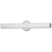 Dainolite VLD-174 24.5in 2-Light Vanity Light | Contemporary Frosted White Glass and Polished Chrome Metal | Bathroom Vanity | Model VLD-174-24-PC