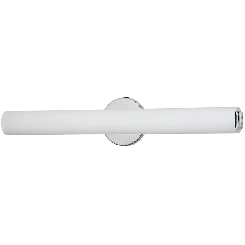 Dainolite VLD-174 24.5in 2-Light Vanity Light | Contemporary Frosted White Glass and Polished Chrome Metal | Bathroom Vanity | Model VLD-174-24-PC