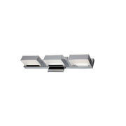 Dainolite VLD-215 20in 3-Light LED Vanity Light | Modern Polished Chrome and White Acrylic | Bathroom Vanity | 20 x 3 x 4.75 in | Model VLD-215-3W-PC