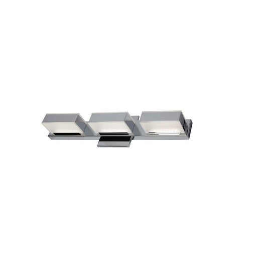 Dainolite VLD-215 20in 3-Light LED Vanity Light | Modern Polished Chrome and White Acrylic | Bathroom Vanity | 20 x 3 x 4.75 in | Model VLD-215-3W-PC
