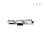 Dainolite VLD-215 20in 3-Light LED Vanity Light | Modern Polished Chrome and White Acrylic | Bathroom Vanity | 20 x 3 x 4.75 in | Model VLD-215-3W-PC