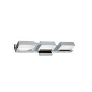 Dainolite VLD-215 20in 3-Light LED Vanity Light | Modern Polished Chrome and White Acrylic | Bathroom Vanity | 20 x 3 x 4.75 in | Model VLD-215-3W-PC