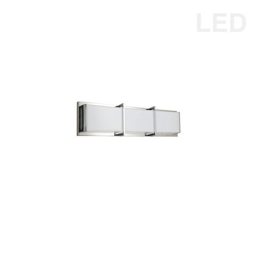 Dainolite Winston 17in 1-Light LED Vanity Light | Modern Polished Chrome and White Acrylic | Bathroom Vanity | 17 x 3.25 x 5 in | Model VLD-411-PC