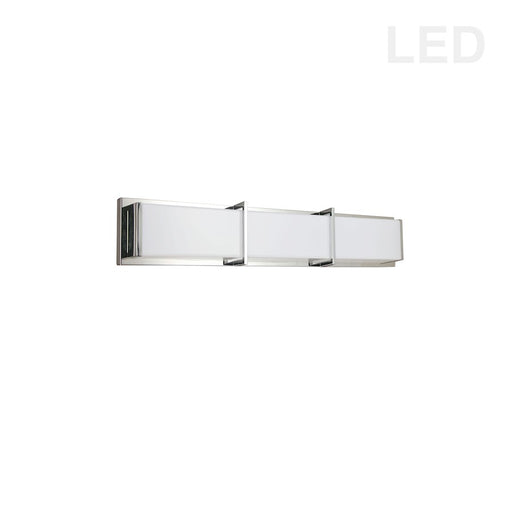 Dainolite Winston 24in 1-Light Vanity | Modern Polished Chrome and White Acrylic | Bathroom Vanity | 24 x 3 x 5 in | Model VLD-413-PC