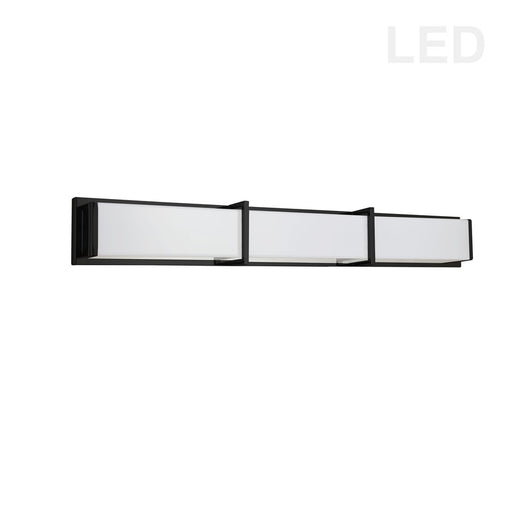 Dainolite Winston 40in 1-Light Vanity | Modern Matte Black and White Acrylic | Bathroom Vanity | 40 x 3 x 5 in | Model VLD-414-MB