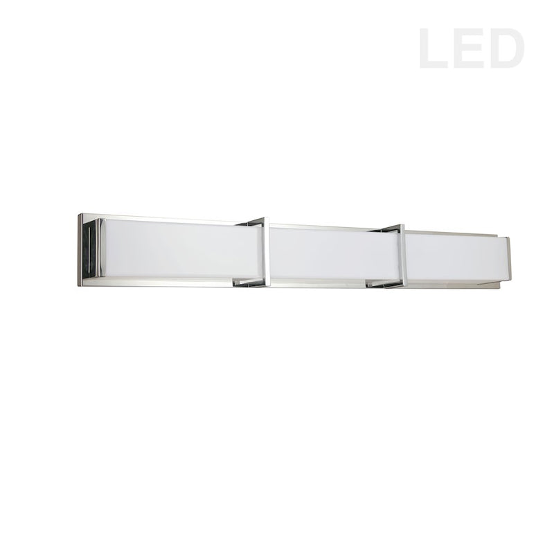 Dainolite Winston 40in 1-Light Vanity | Modern Polished Chrome and White Acrylic | Bathroom Vanity | 40 x 3 x 5 in | Model VLD-414-PC