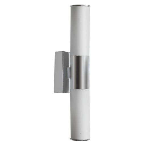 Dainolite 2 Light Wall Sconce, Brushed Nickel/White - VLD-812W-BN