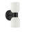 Dainolite Vonda 2 Light Wall Sconce, Matte Black/White - VND-102W-MB