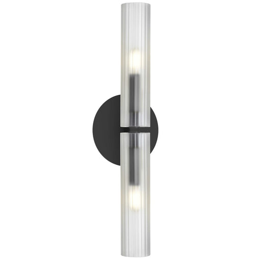 Dainolite Wand 20in 2-Light Wall Sconce | Transitional Matte Black with Frosted Glass | Bathroom & Bedroom Hallway | Model WAN-192W-MB-FR
