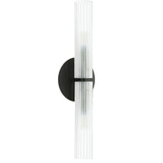 Dainolite Wand 20in 2-Light Wall Sconce | Transitional Matte Black with Frosted Glass | Bathroom & Bedroom Hallway | Model WAN-192W-MB-FR