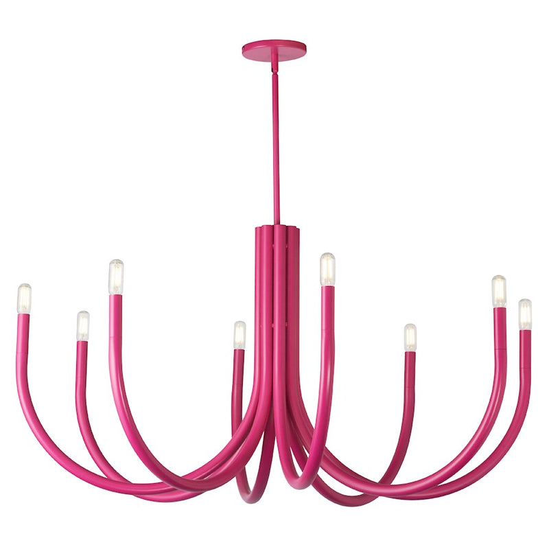Dainolite Wand 8 Light Chandelier, Pink