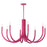 Dainolite Wand 8 Light Chandelier, Pink - WAN-388C-PNK