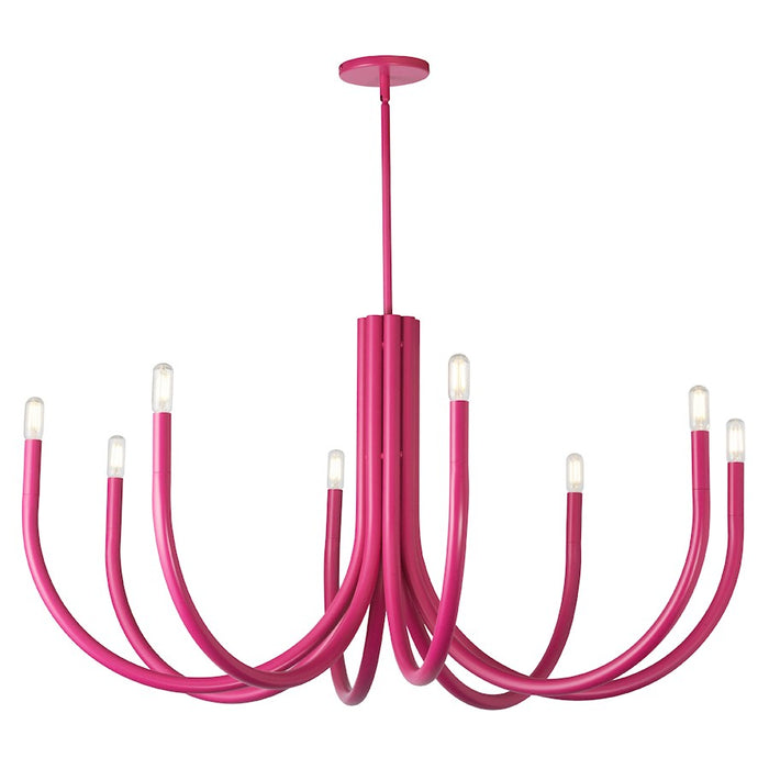 Dainolite Wand 8 Light Chandelier, Pink - WAN-388C-PNK