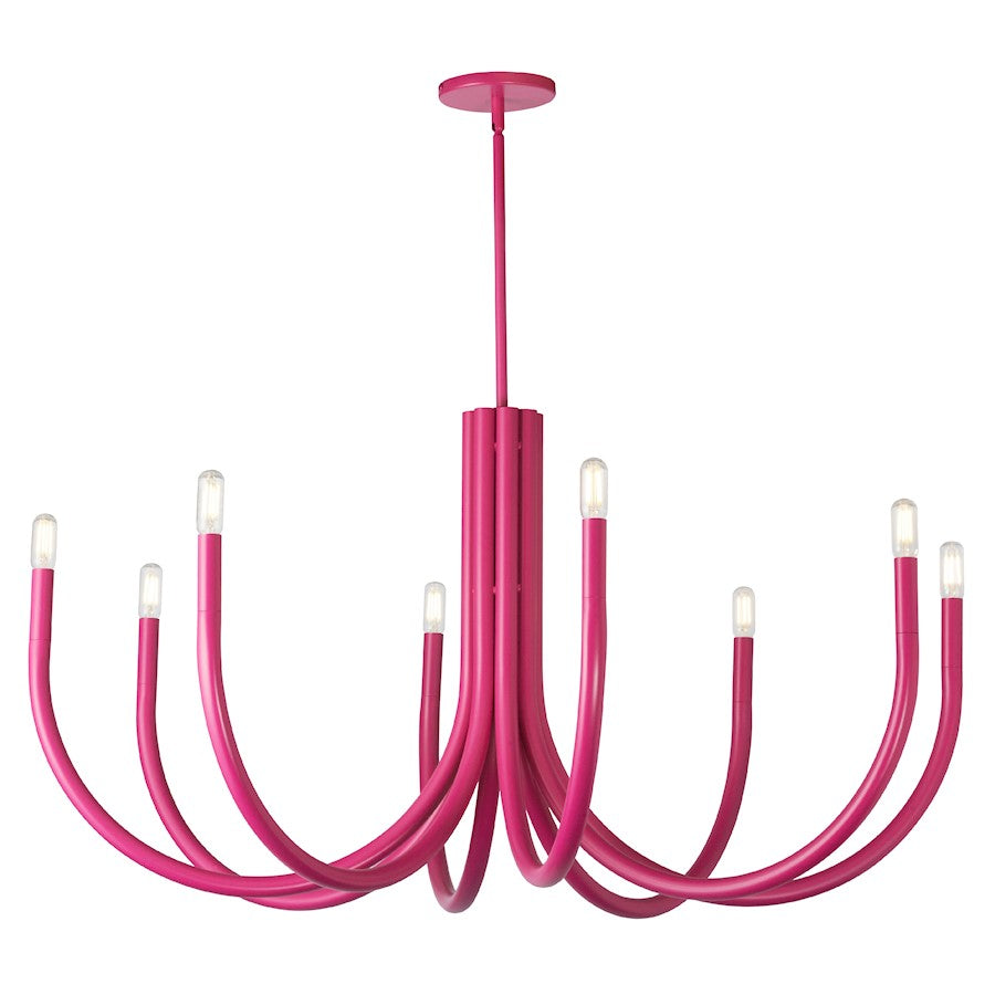 Dainolite Wand 8 Light Chandelier, Pink - WAN-388C-PNK