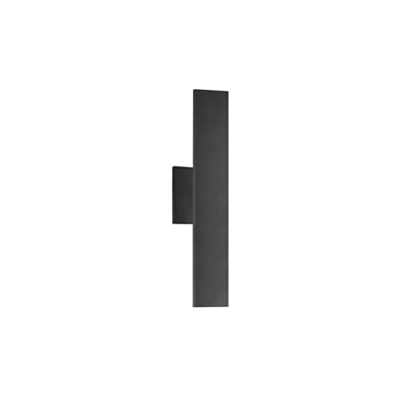 Dainolite Wheatherly 18in 1-Light Outdoor Wall Sconce | Modern Matte Black Metal | Patio & Entryway | 2.5 x 5.25 x 18 in | Model WEA-1818LEDW-MB