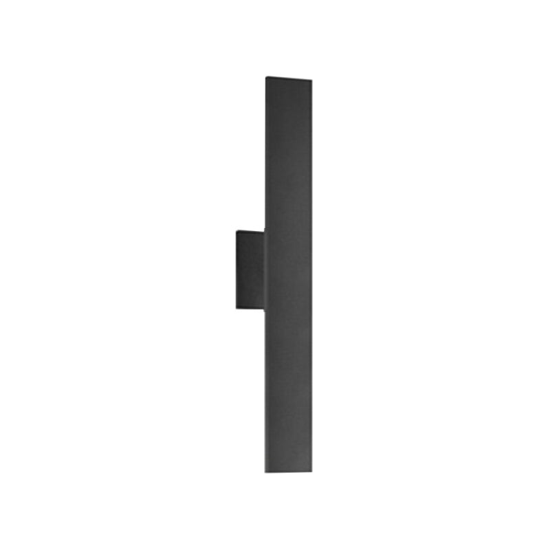 Dainolite Wheatherly 24in 1-Light Outdoor Wall Sconce | Modern Matte Black Metal | Patio & Entryway | 2.5 x 5.25 x 24 in | Model WEA-2423LEDW-MB