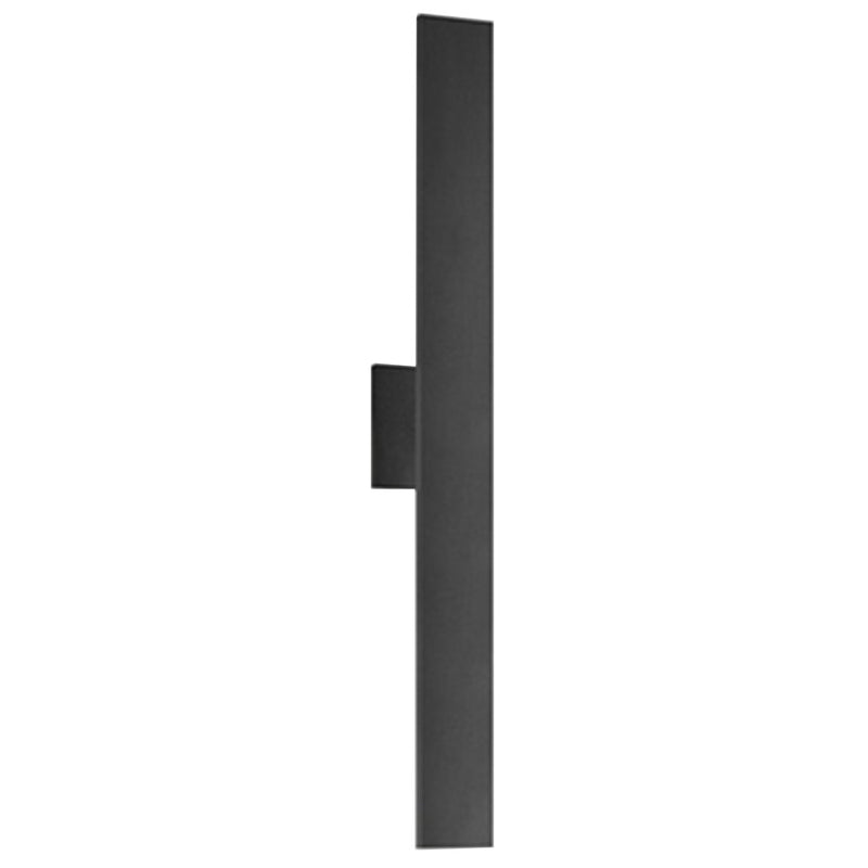 Dainolite Wheatherly 32in 1-Light Outdoor Wall Sconce | Modern Matte Black Metal | Patio & Entryway | 2.5 x 5.25 x 32 in | Model WEA-3230LEDW-MB