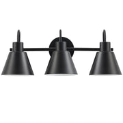 Dainolite Westley 21in 3-Light Vanity | Transitional Matte Black Metal | Bathroom & Powder Room | 7 x 21.5 x 8.25 in | Model WES-203W-MB