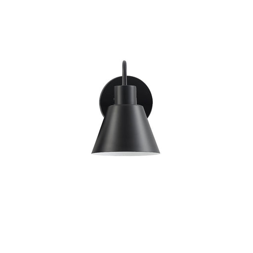 Dainolite Westley 6in 1-Light Wall Sconce | Transitional Matte Black Metal | Bathroom & Hallway Accent | 7 x 6 x 8.25 in | Model WES-51W-MB